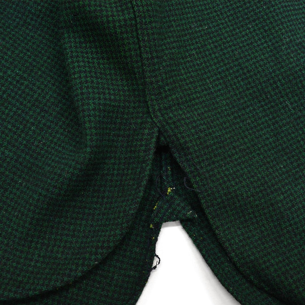 ~1940's BLACK BEAR HOUNDSTOOTH PATTERN WOOL FLANNEL SHIRT / RARE OVERSIZED PIECE ...