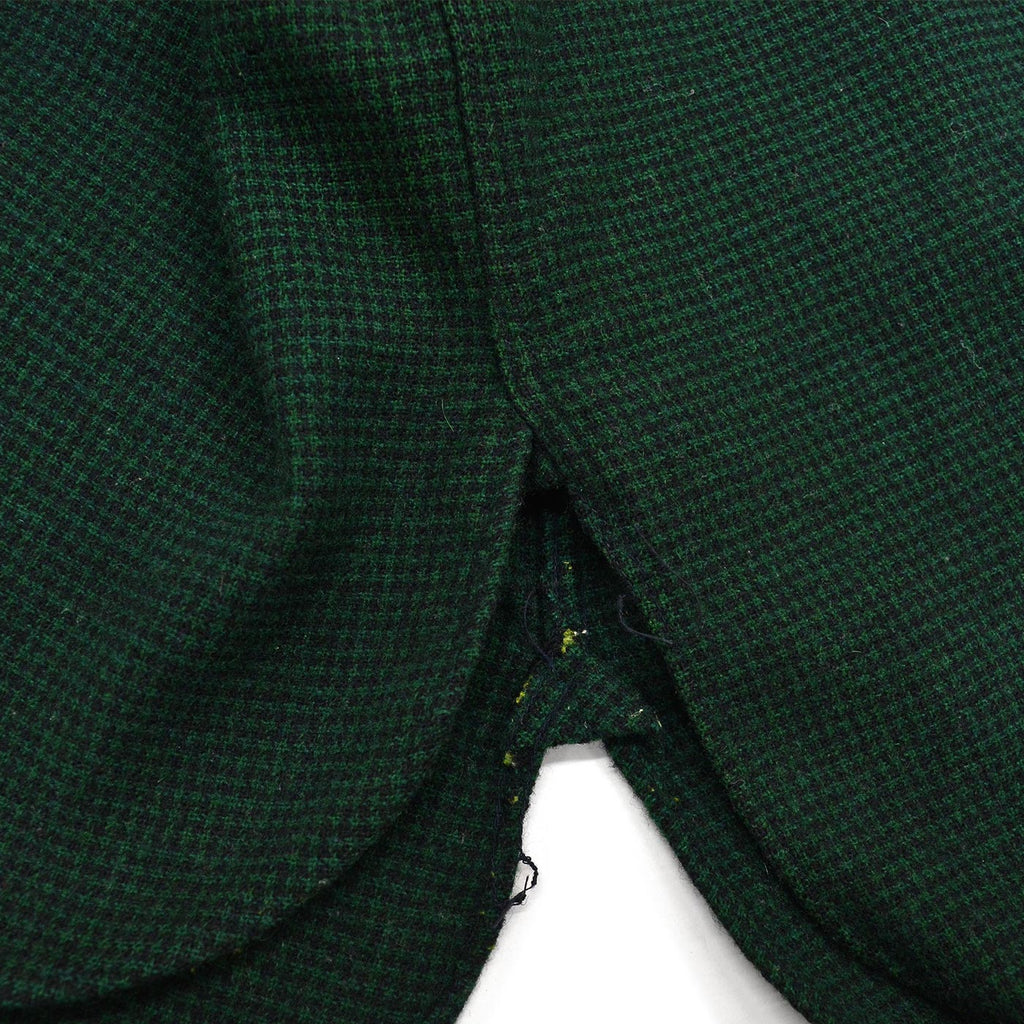 ~1940's BLACK BEAR HOUNDSTOOTH PATTERN WOOL FLANNEL SHIRT / RARE OVERSIZED PIECE ...