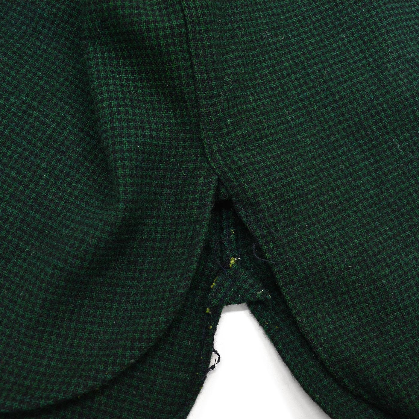 ~1940's BLACK BEAR HOUNDSTOOTH PATTERN WOOL FLANNEL SHIRT / RARE OVERSIZED PIECE ...
