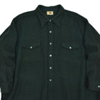 ~1940's BLACK BEAR HOUNDSTOOTH PATTERN WOOL FLANNEL SHIRT / RARE OVERSIZED PIECE ...