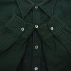 ~1940's BLACK BEAR HOUNDSTOOTH PATTERN WOOL FLANNEL SHIRT / RARE OVERSIZED PIECE ...