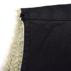 ~1970s BLACK TWILL REVERSIBLE BOA VEST / UNUSUAL ...