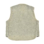 ~1970s BLACK TWILL REVERSIBLE BOA VEST / UNUSUAL ...