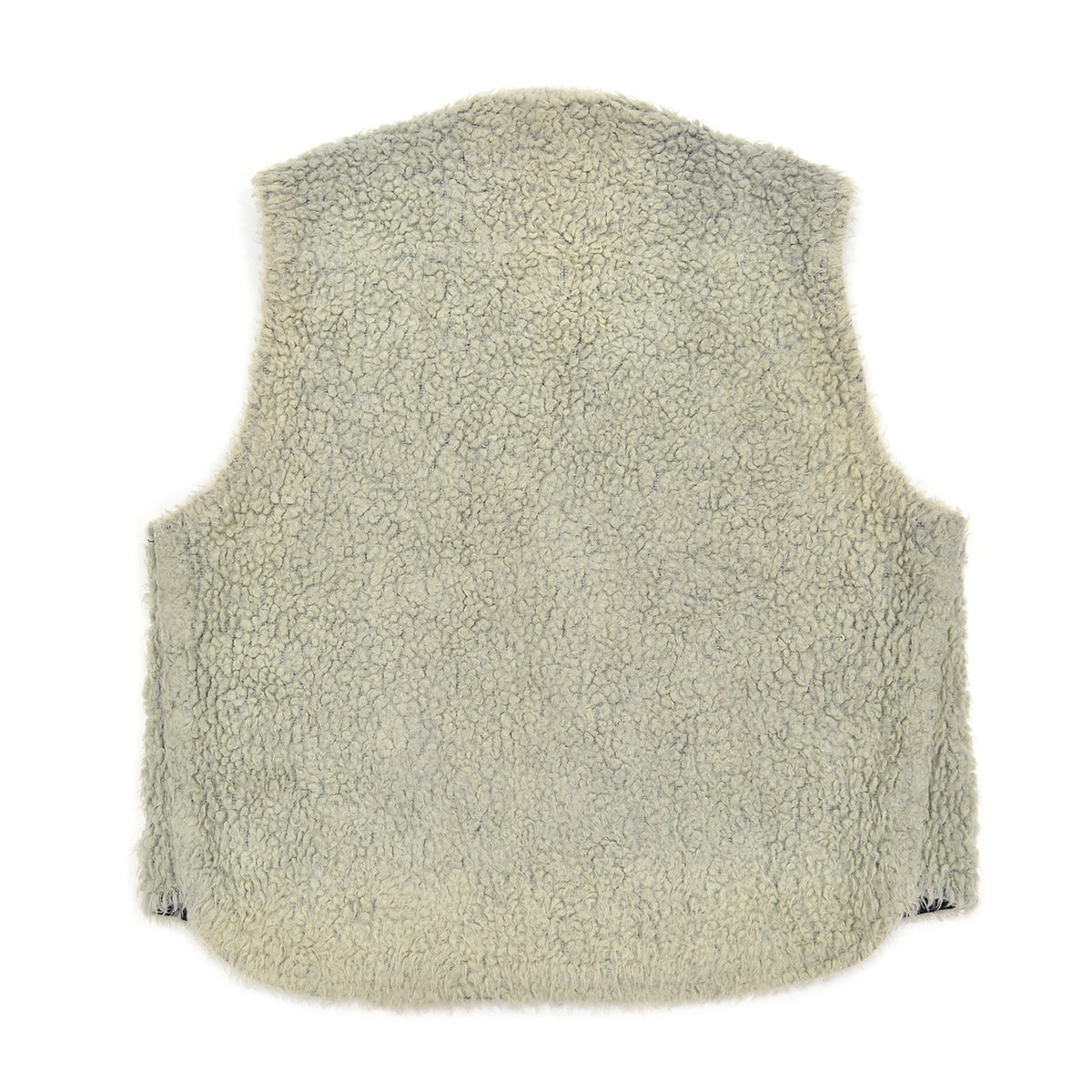 ~1970s BLACK TWILL REVERSIBLE BOA VEST / UNUSUAL ...