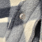 c.1980s OLD BLOCK PLAID FLEECE VEST / NO COLLAR ...
