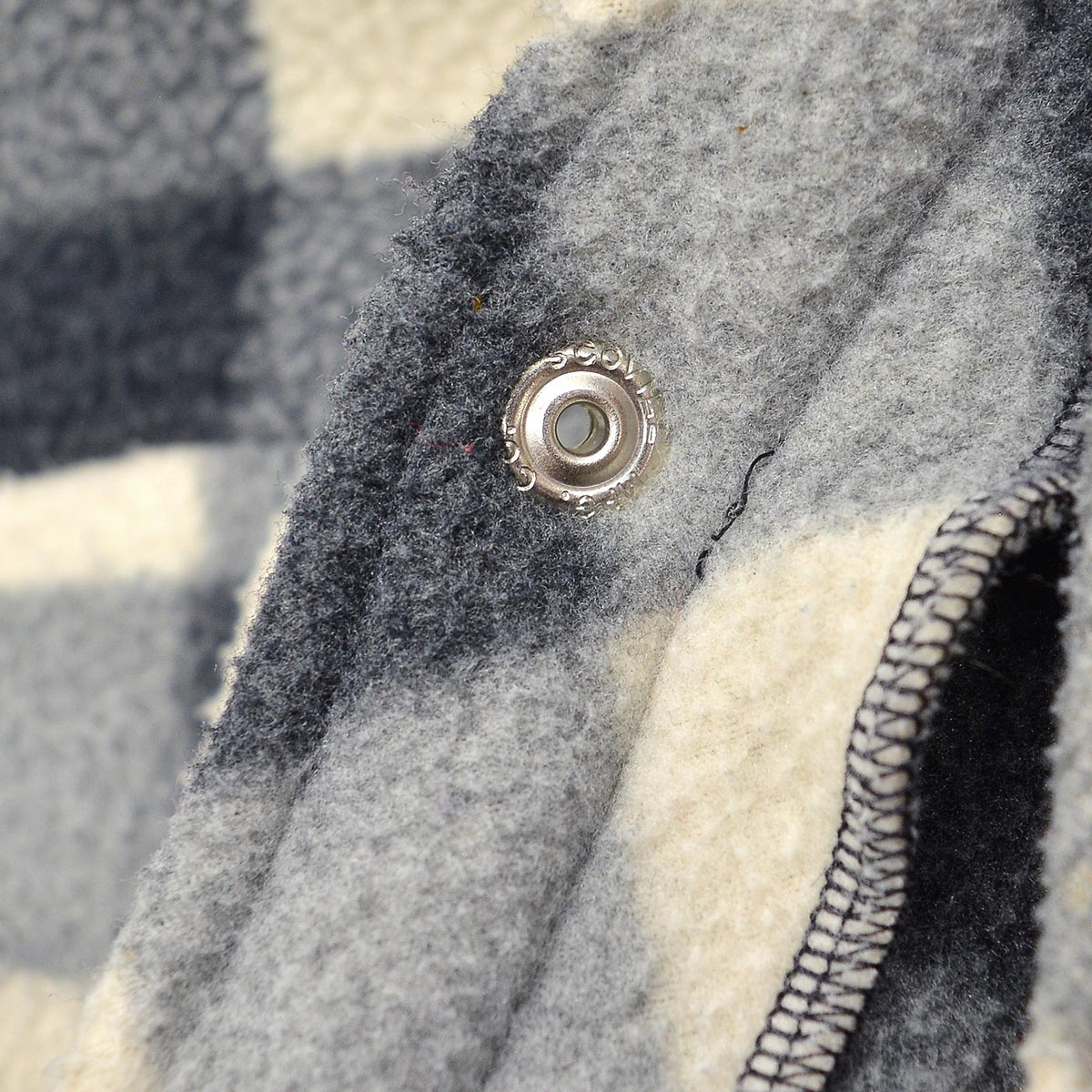 c.1980s OLD BLOCK PLAID FLEECE VEST / NO COLLAR ...