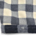 c.1980s OLD BLOCK PLAID FLEECE VEST / NO COLLAR ...