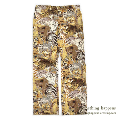 1970s BOB ALLEN ANIMAL PRINT SAFARI PANTS ... W36
