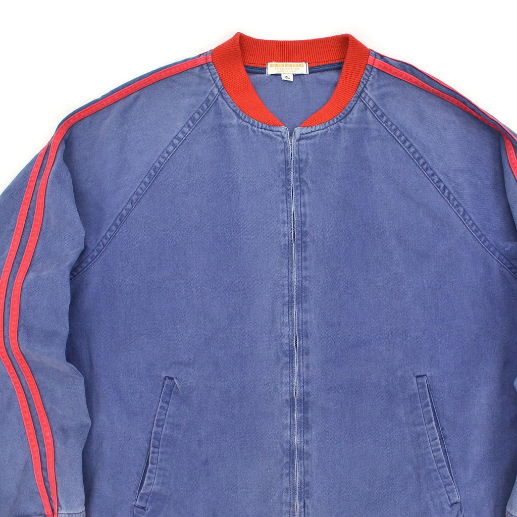 1970s BROOKS BROTHERS LINED COTTON ZIP-UP JACKET ... XL