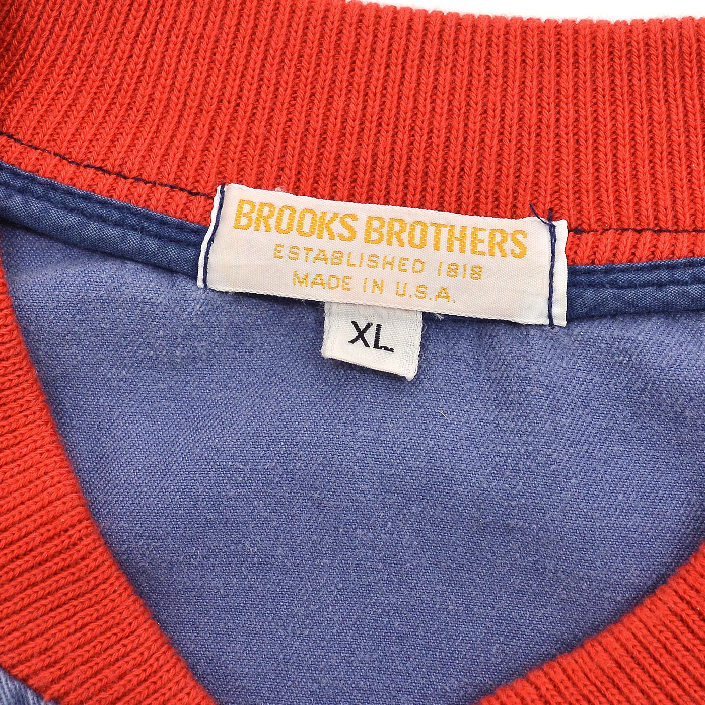1970s BROOKS BROTHERS LINED COTTON ZIP-UP JACKET ... XL