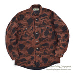 1980's GANDER MOUNTAIN BROWN DUCK HUNTER CAMO CHAMOIS SHIRT ... M