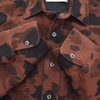 1980's GANDER MOUNTAIN BROWN DUCK HUNTER CAMO CHAMOIS SHIRT ... M