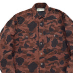 1980's GANDER MOUNTAIN BROWN DUCK HUNTER CAMO CHAMOIS SHIRT ... M