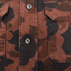 1980's GANDER MOUNTAIN BROWN DUCK HUNTER CAMO CHAMOIS SHIRT ... M