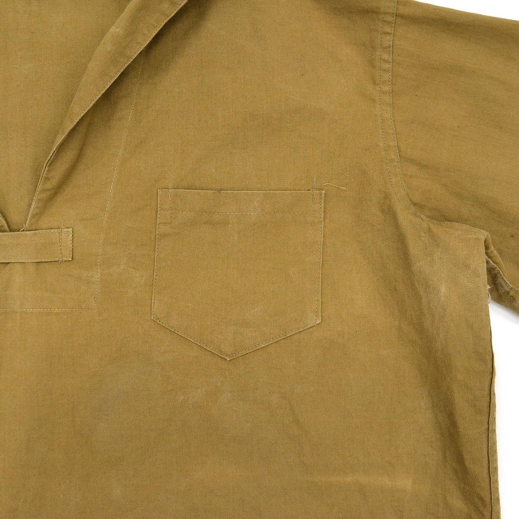 c.1930s BROWN COTTON PULLOVER JACKET / SAILOR COLLAR ...