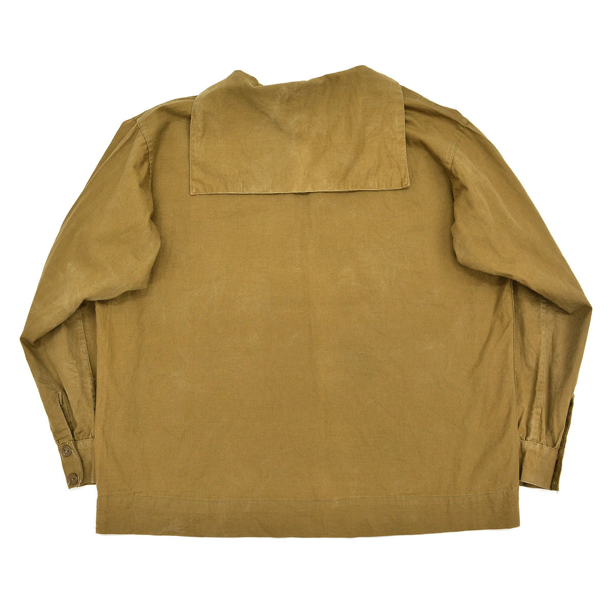 c.1930s BROWN COTTON PULLOVER JACKET / SAILOR COLLAR ...