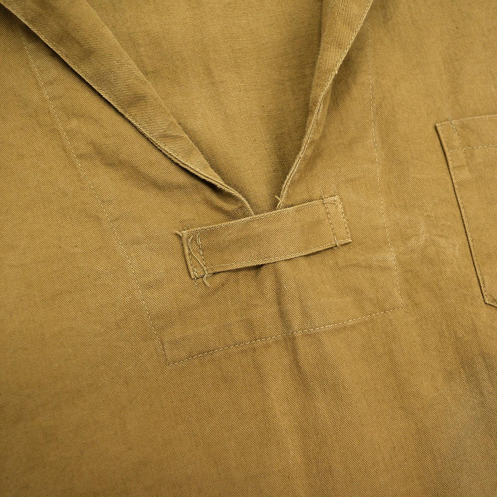 c.1930s BROWN COTTON PULLOVER JACKET / SAILOR COLLAR ...