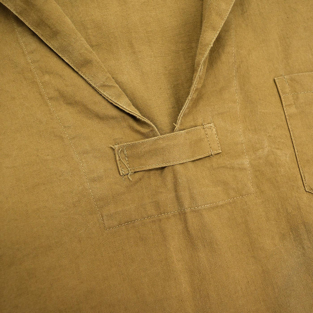 c.1930s BROWN COTTON PULLOVER JACKET / SAILOR COLLAR ...