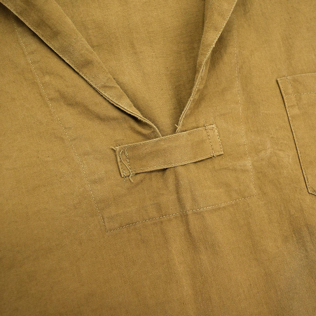 c.1930s BROWN COTTON PULLOVER JACKET / SAILOR COLLAR ...