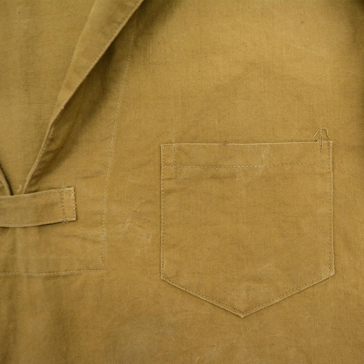c.1930s BROWN COTTON PULLOVER JACKET / SAILOR COLLAR ...