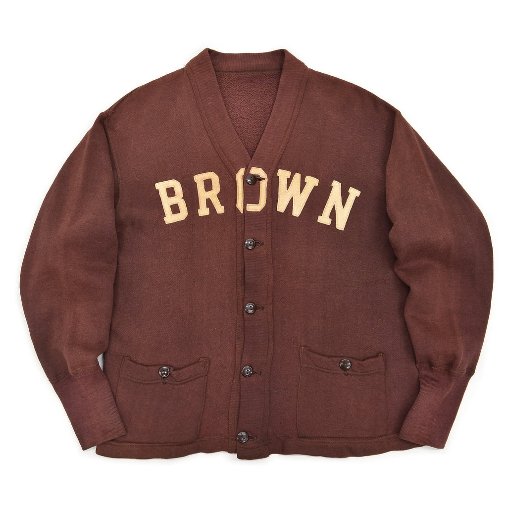 1940s BROWN UNIVERSITY SWEAT CARDIGAN / EXTREMELY RARE ...