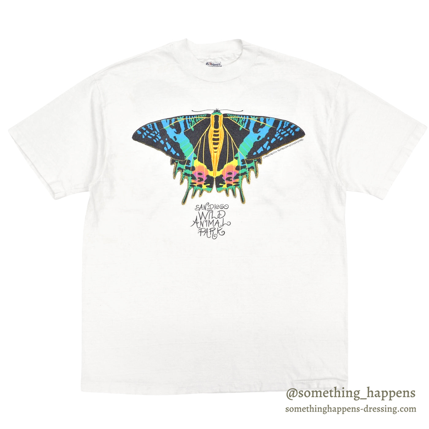 1990's HANES Sunset Moth Artwork T-shirt ... L