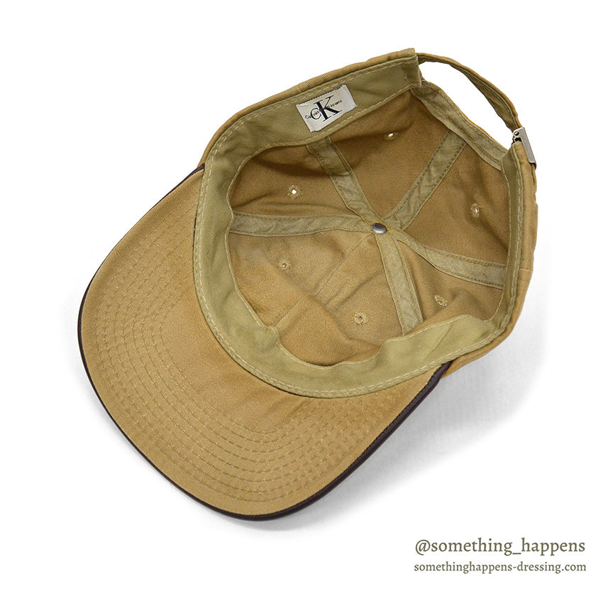 1990's~ CALVIN KLEIN JEANS LEATHER BRIM CAP...