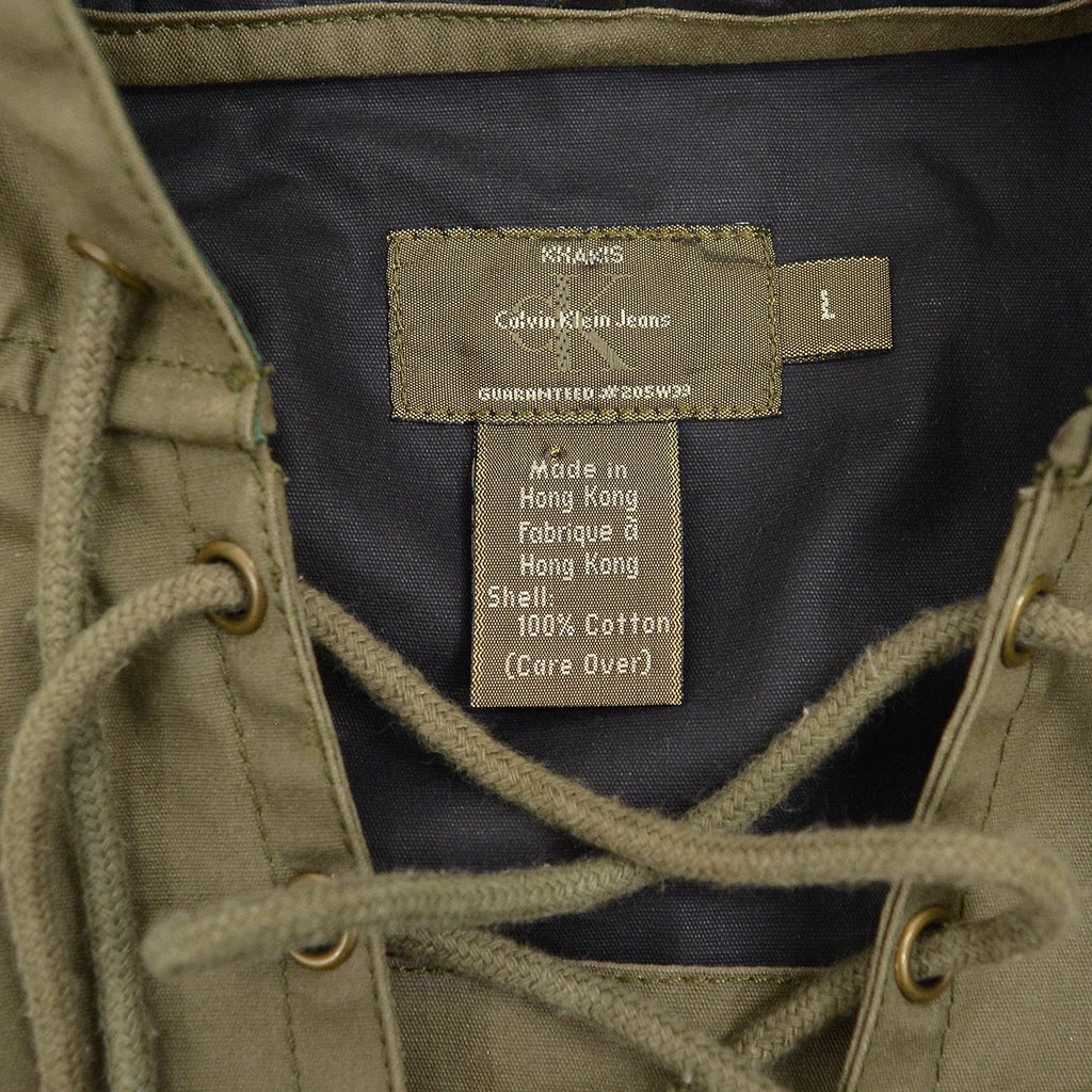 1990's~ CALVIN KLEIN JEANS FOUL WEATHER PARKA / KAHKI ... L