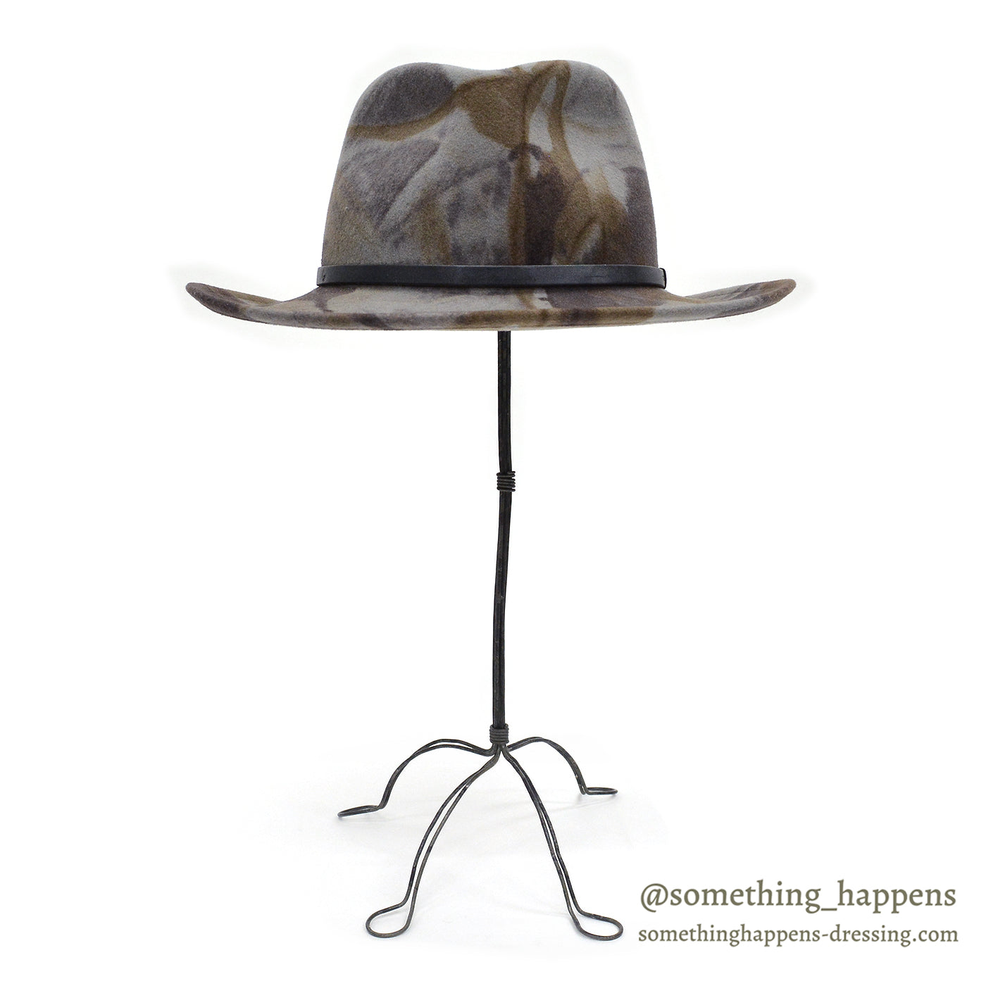 1990's BRONER CAMO LITE FELT WOOL HAT ... L