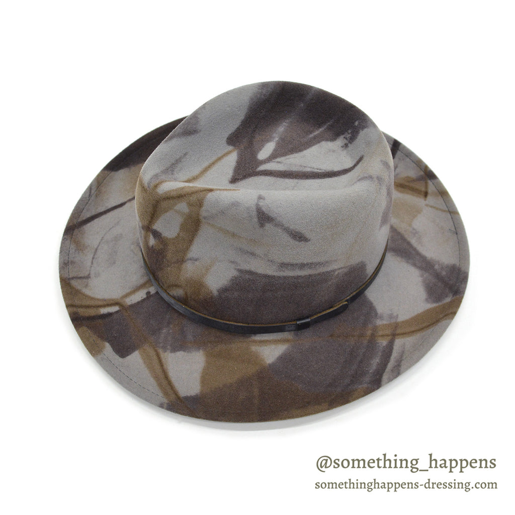 1990's BRONER CAMO LITE FELT WOOL HAT ... L