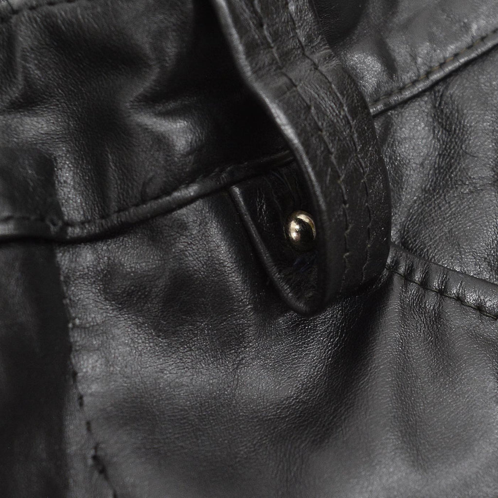 1970's DIJER SPORTSWEAR LEATHER PANTS / MADE IN CANADA ... W34/L27