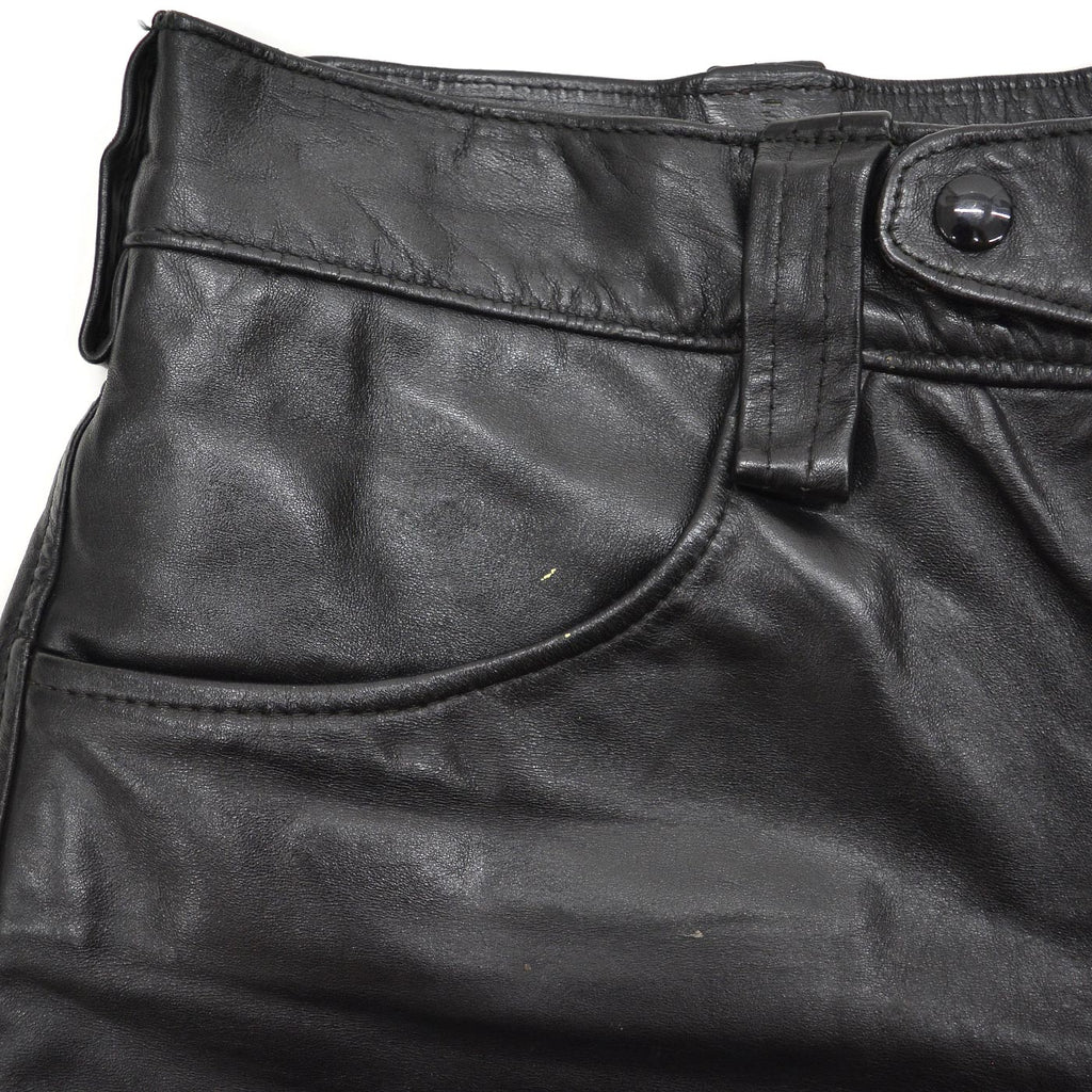 1970's DIJER SPORTSWEAR LEATHER PANTS / MADE IN CANADA ... W34/L27