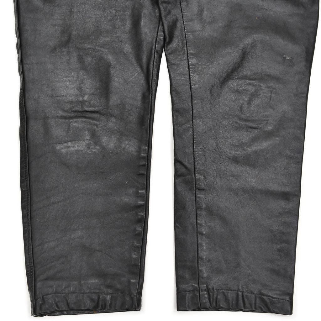 1970's DIJER SPORTSWEAR LEATHER PANTS / MADE IN CANADA ... W34/L27