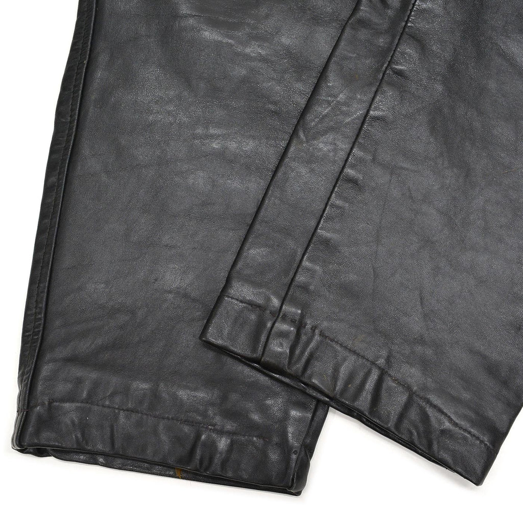 1970's DIJER SPORTSWEAR LEATHER PANTS / MADE IN CANADA ... W34/L27