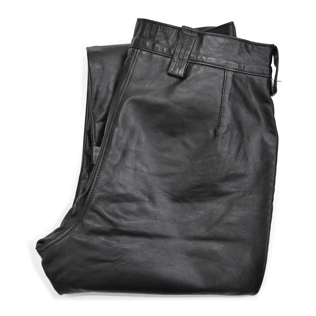 1970's DIJER SPORTSWEAR LEATHER PANTS / MADE IN CANADA ... W34/L27