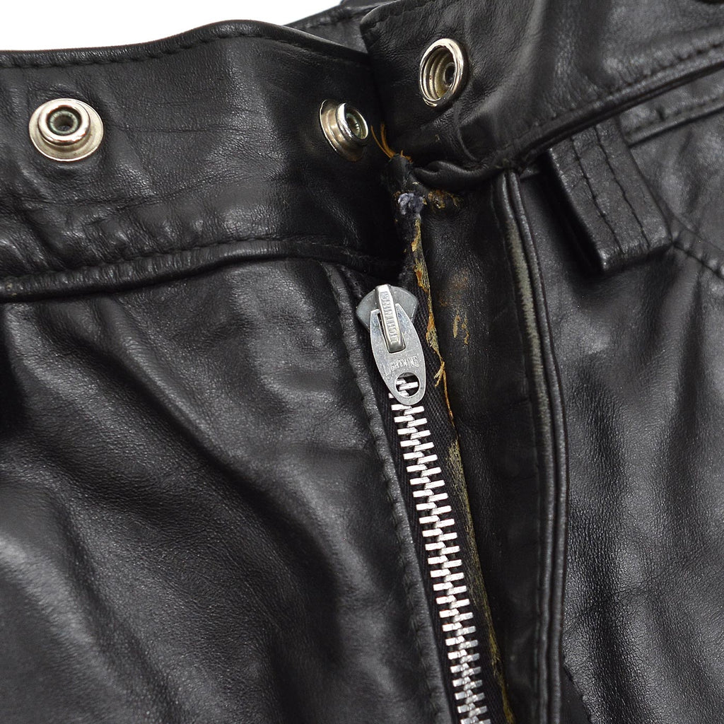 1970's DIJER SPORTSWEAR LEATHER PANTS / MADE IN CANADA ... W34/L27