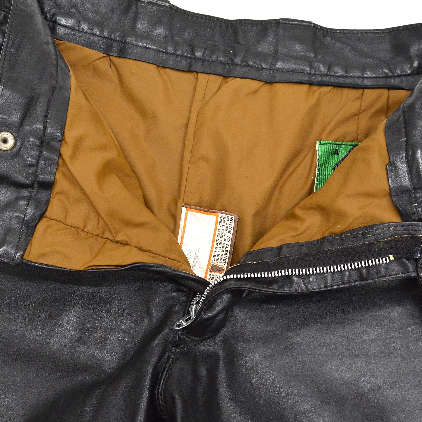 1970's DIJER SPORTSWEAR LEATHER PANTS / MADE IN CANADA ... W34/L27