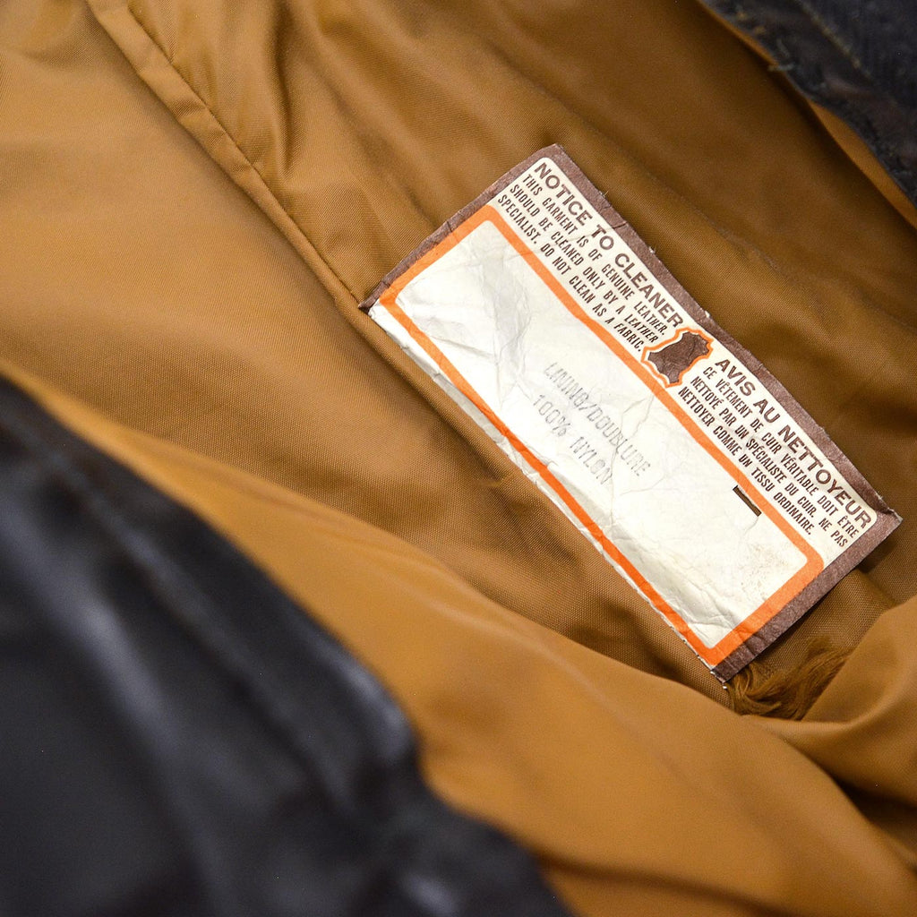 1970's DIJER SPORTSWEAR LEATHER PANTS / MADE IN CANADA ... W34/L27