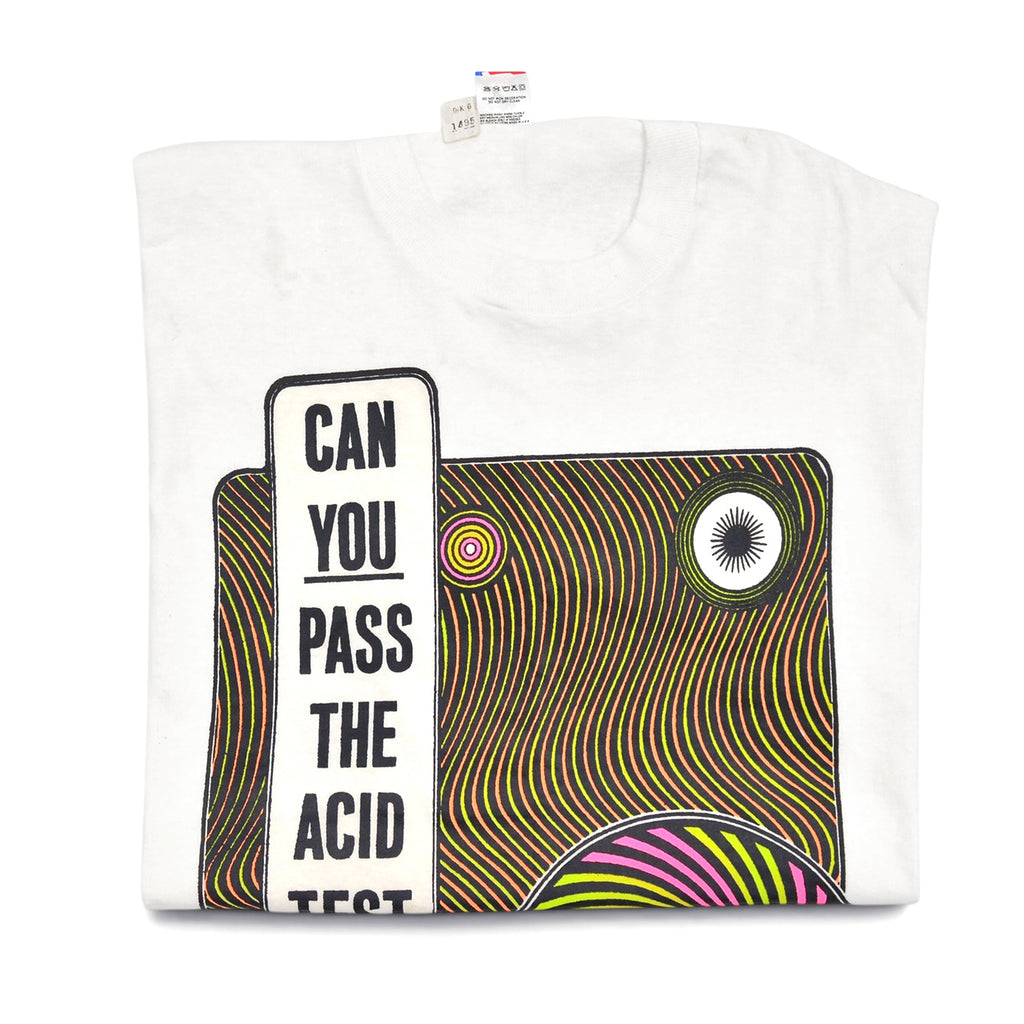 1990's DEADSTOCK FRUIT OF THE LOOM CAN YOU PASS THE ACID TEST? T-SHIRT ... L
