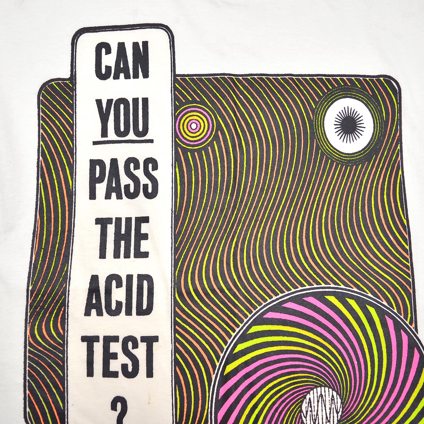 1990's DEADSTOCK FRUIT OF THE LOOM CAN YOU PASS THE ACID TEST? T-SHIRT ... L