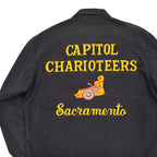 1960's DAN RIVER CAPITOL CHARIOTEERS CAR CLUB JACKET / BLACK ... M