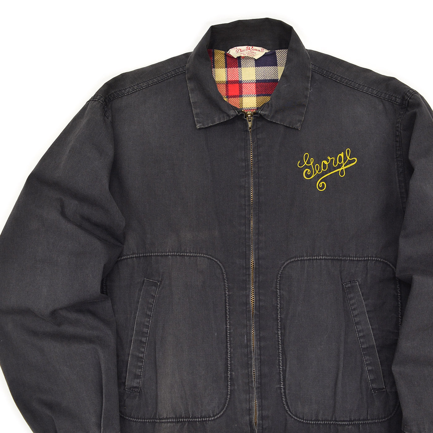 1960's DAN RIVER CAPITOL CHARIOTEERS CAR CLUB JACKET / BLACK ... M