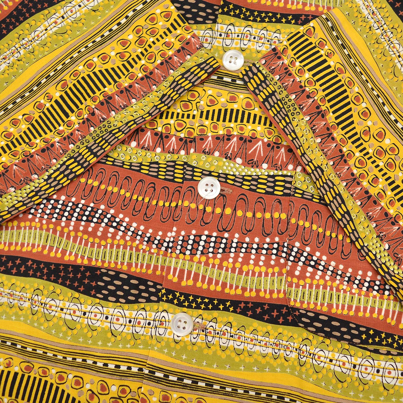 1950's CATALINA EGYPTIENNE PRINT COTTON S/S SHIRT ... M