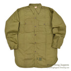 ~1940's DEADSTOCK LOEB'S MECHANIC BRAND COTTON WORK SHIRT / CHIN STRAP ... 15