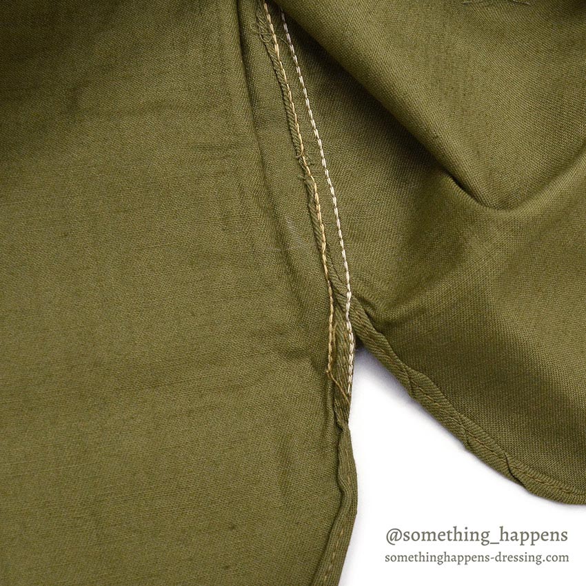 ~1940's DEADSTOCK LOEB'S MECHANIC BRAND COTTON WORK SHIRT / CHIN STRAP ... 15