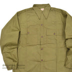 ~1940's DEADSTOCK LOEB'S MECHANIC BRAND COTTON WORK SHIRT / CHIN STRAP ... 15