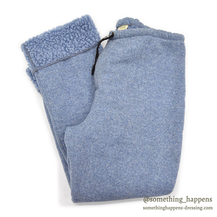 1970's chuck roast LIGHT BLUE PILE PANTS...L