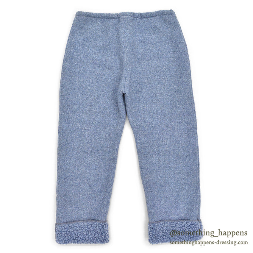 1970's chuck roast LIGHT BLUE PILE PANTS...L