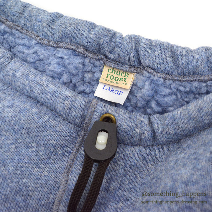 1970's chuck roast LIGHT BLUE PILE PANTS...L