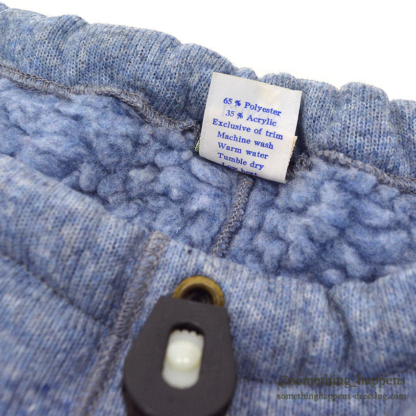 1970's chuck roast LIGHT BLUE PILE PANTS...L
